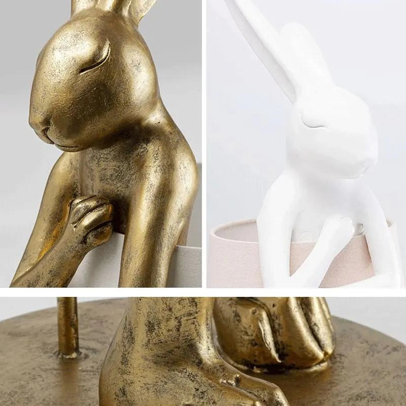 Nordic Apron Rabbit Rabbit Bedroom Study Restaurant Art Decorative Stand Animal Lamp