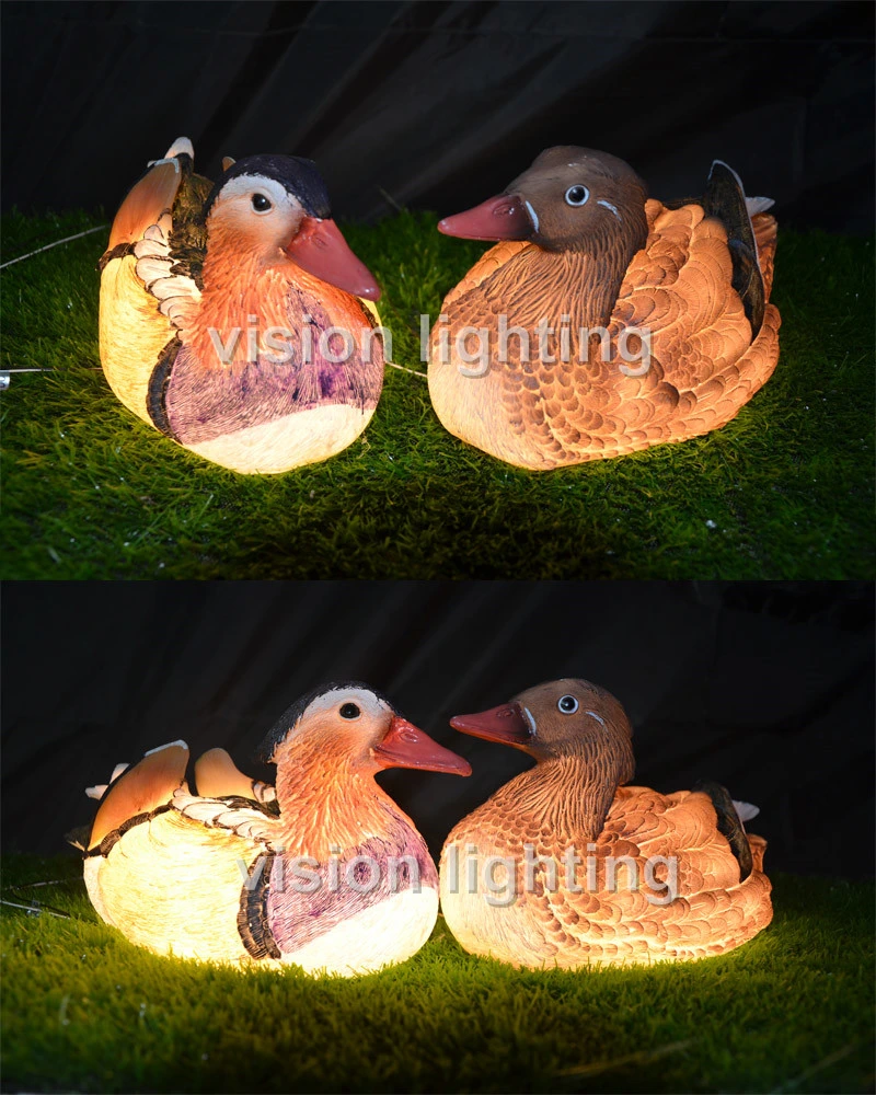 Holiday Decorative Outdoor Park Garden Decor Lighting Mandarin Duck Lights