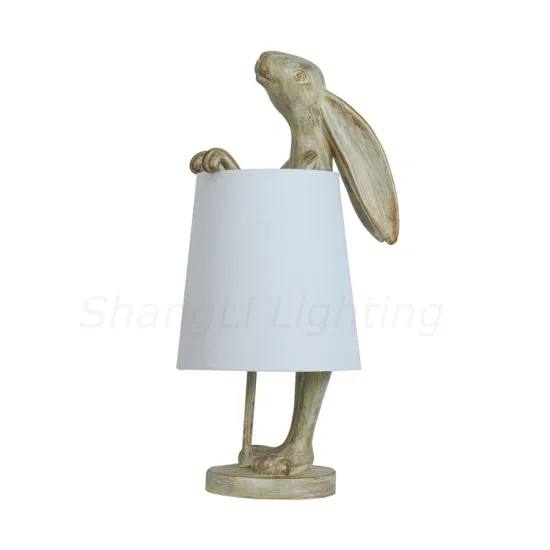 미국 테이블 램프 현대 디자인 테이블 램프 동물 토끼 모양 북유럽 테이블 램프 제조