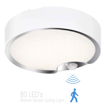 300 루멘 실내 배터리 전원 LED 야간 센서 램프 홈 장식 PIR 센서 천장 LED Lá Mparas De Gabinete 조명 80PCS SMD LED 캐비닛 조명