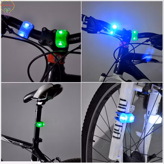 자전거 LED 개구리 머리 전면 램프 경고 후면 플래시 라이트